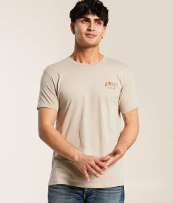 Ariat Buffalo Arrowhead Legacy T-Shirt Brindle Heather Hot