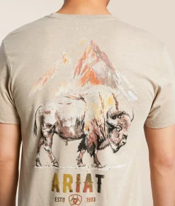 Ariat Buffalo Arrowhead Legacy T-Shirt Brindle Heather Hot