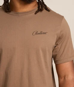 Tops|Graphic T-Shirts | Pendleton Buffalo Herd T-Shirt Vintage Brown