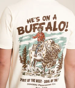 Sendero Provisions Co. Buffalo T-Shirt Vintage White Discount