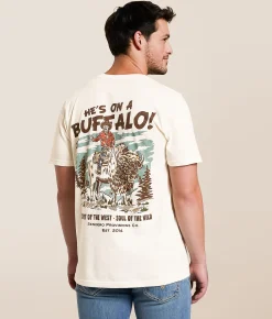 Sendero Provisions Co. Buffalo T-Shirt Vintage White Discount