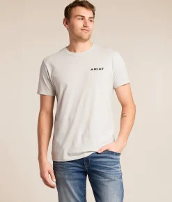 Tops|Graphic T-Shirts | Ariat Buffalo Valley T-Shirt Glacier Gray