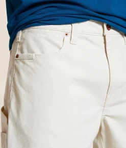 Brixton Builders Carpenter Baggy Stretch Short Egret White