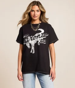 Merch Traffic Built Wild Bronco T-Shirt Black Clearance