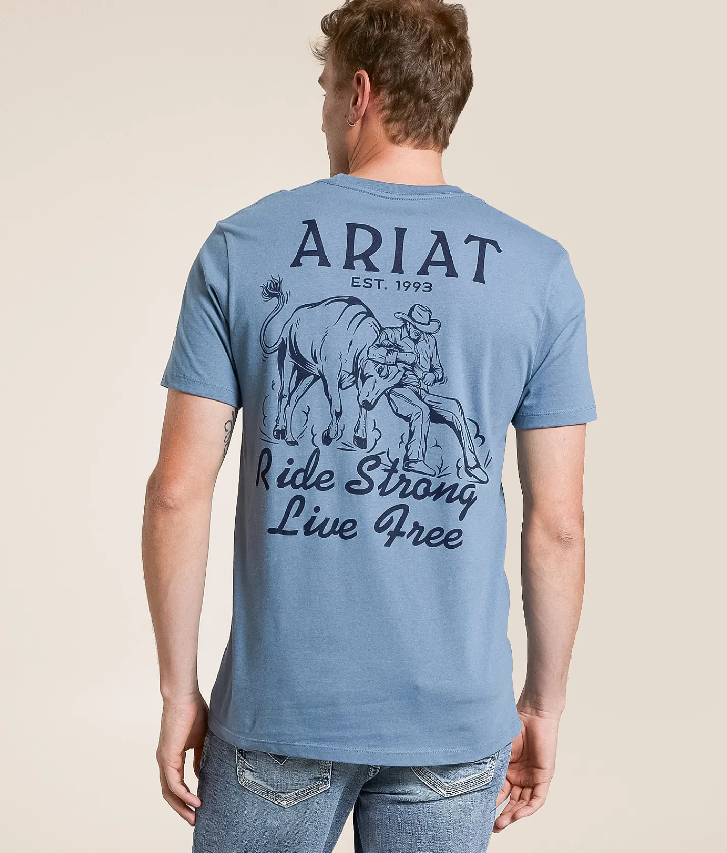 Ariat Bulldogger Bro T-Shirt Light Denim Online