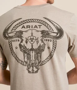 Tops|Graphic T-Shirts | Ariat Bull Rider T-Shirt Brindle Heather