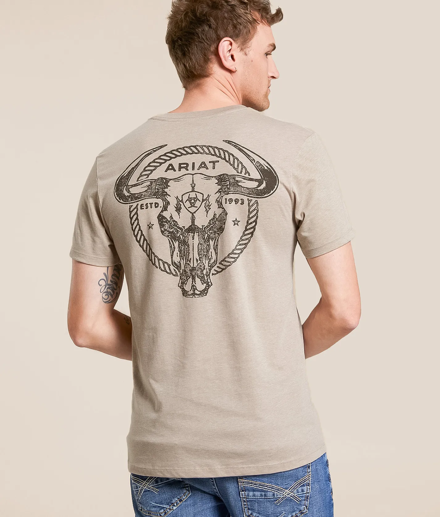 Tops|Graphic T-Shirts | Ariat Bull Rider T-Shirt Brindle Heather