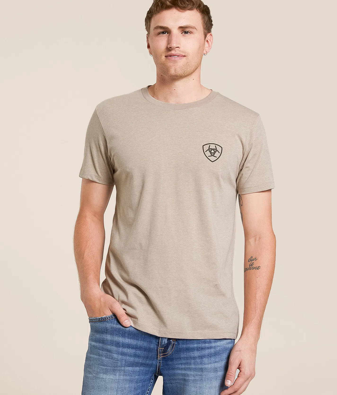 Tops|Graphic T-Shirts | Ariat Bull Rider T-Shirt Brindle Heather