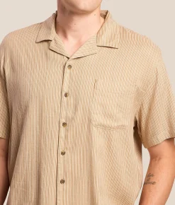 Brixton Bunker Striped Shirt Italian Clay Stripe New
