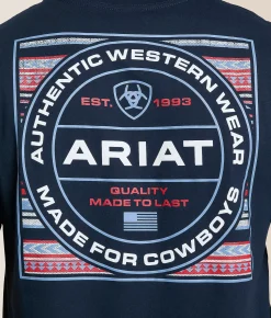Tops|Graphic T-Shirts | Ariat Burlap Serape Square T-Shirt New Navy