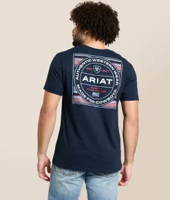 Tops|Graphic T-Shirts | Ariat Burlap Serape Square T-Shirt New Navy