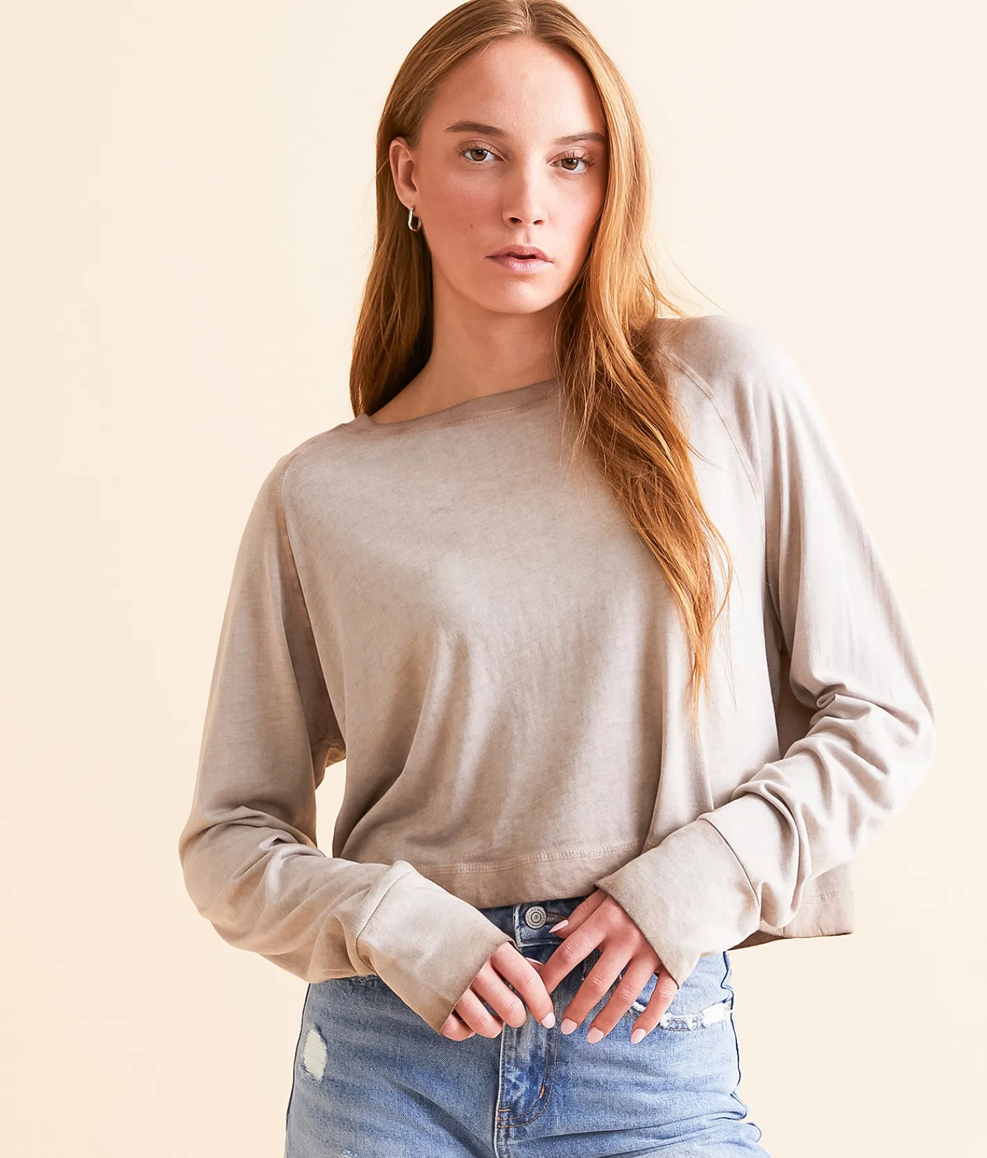 Tops | FITZ + EDDI Burnout Cropped Top Cocoa Brown