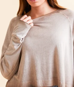 Tops | FITZ + EDDI Burnout Cropped Top Cocoa Brown