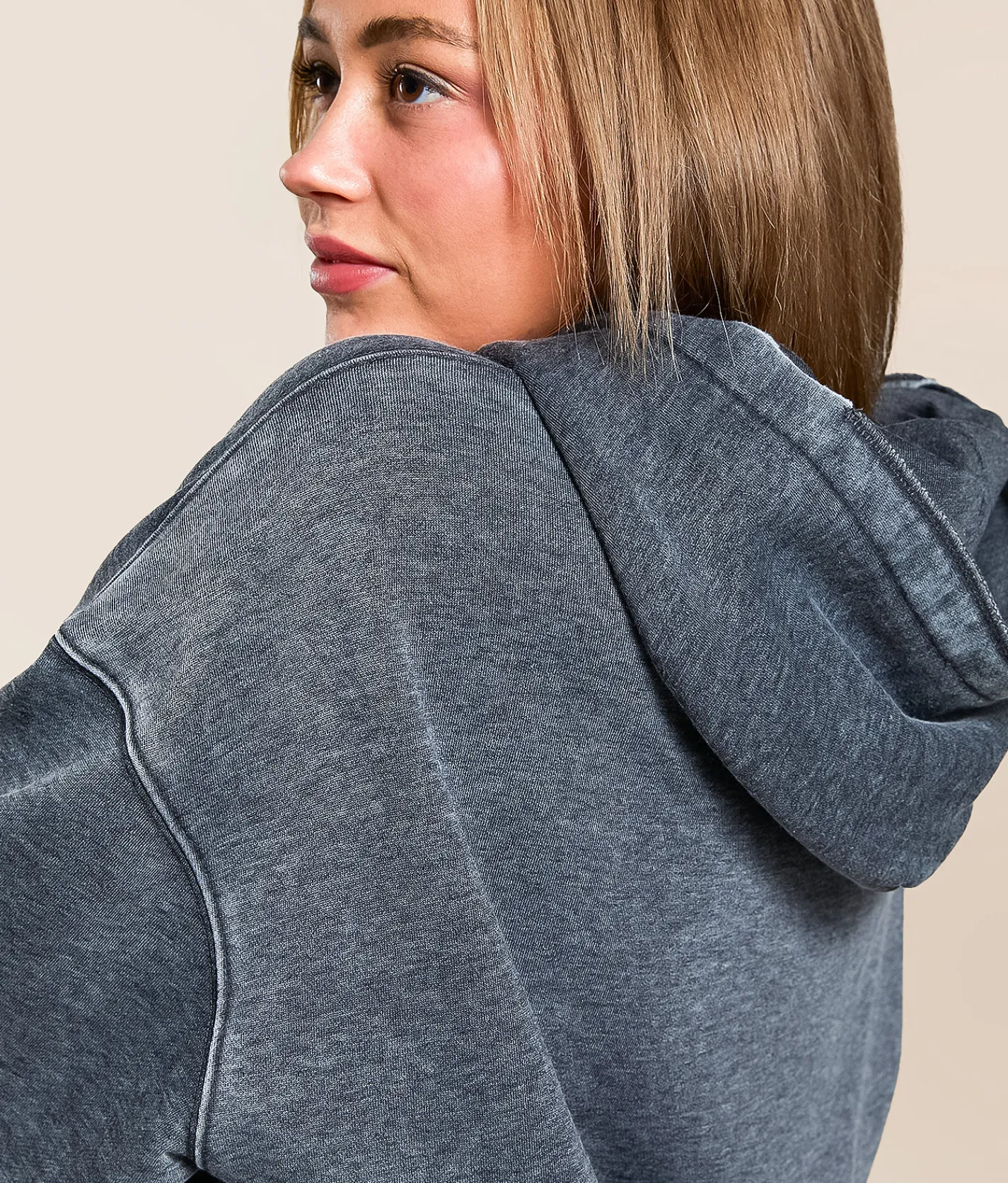 Tops | Gilded Intent Burnout Hooded Sweatshirt Black