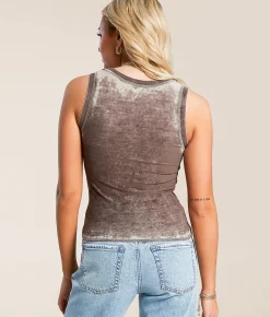 Tops | Gilded Intent Burnout Tank Top Iron