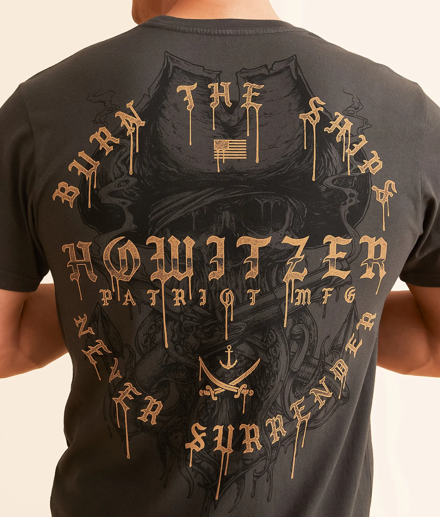 Howitzer Burn The Ships T-Shirt Vintage Black Best