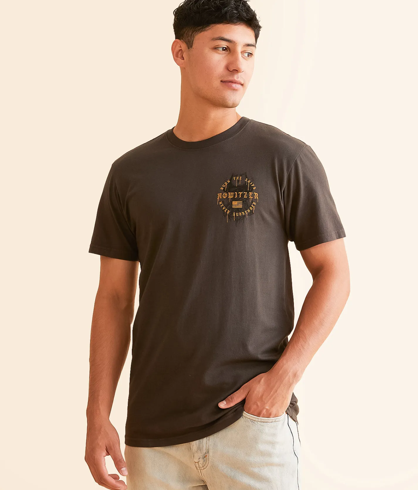 Howitzer Burn The Ships T-Shirt Vintage Black Best