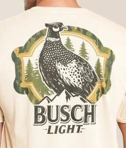 Tops|Graphic T-Shirts | Brew City Busch Camo Can Pheasant T-Shirt Sand