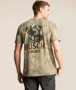 Tops|Graphic T-Shirts | JEDCo Busch Camo Lab T-Shirt Realtree APX Camo Washed