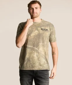 Tops|Graphic T-Shirts | JEDCo Busch Camo Lab T-Shirt Realtree APX Camo Washed