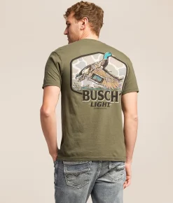 Tops|Graphic T-Shirts | JEDCo Busch Duck Marsh T-Shirt Sage Pigment