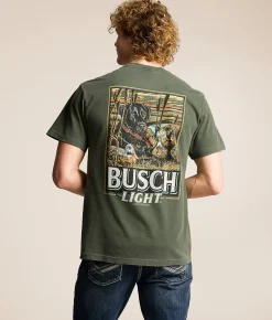 JEDCo Busch Lab Duck Scene T-Shirt Moss Online