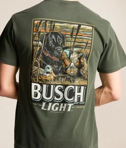 JEDCo Busch Lab Duck Scene T-Shirt Moss Online