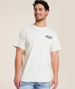 Tops|Graphic T-Shirts | JEDCo Busch Light Boat Dogs T-Shirt Natural