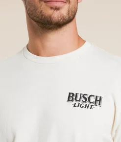Tops|Graphic T-Shirts | JEDCo Busch Light Boat Dogs T-Shirt Natural