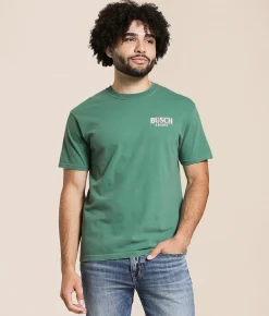 JEDCo Busch Light Boat Dogs T-Shirt Light Green