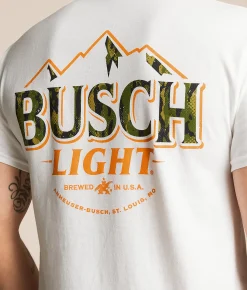 Tops | JEDCo Busch Light Branded Camo T-Shirt White