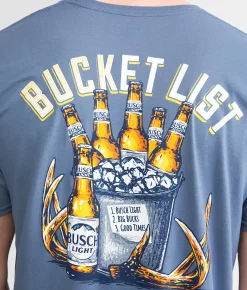 Graphic T-Shirts | JEDCo Busch Light Bucket T-Shirt Indigo Blue