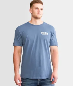 Graphic T-Shirts | JEDCo Busch Light Bucket T-Shirt Indigo Blue