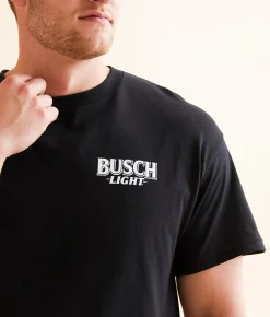 Graphic T-Shirts | JEDCo Busch Light Buck Shield T-Shirt Black