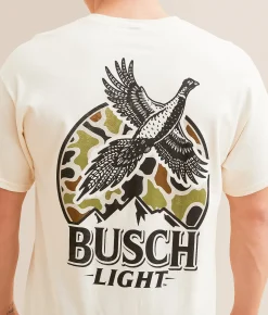 Brew City Busch Light Camo T-Shirt Natural Discount