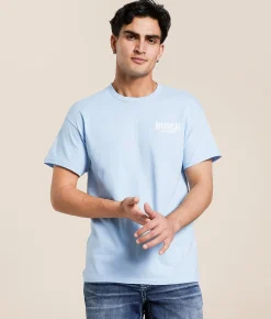 JEDCo Busch Light Camp Dog T-Shirt Light Blue Discount