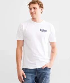 JEDCo Busch Light Can T-Shirt White Hot