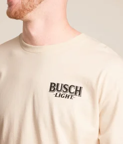 Graphic T-Shirts | JEDCo Busch Light Cowboys Never Die T-Shirt Natural