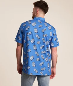 Tropical Bros. Busch Light Crushed Cans Polo Blue Discount