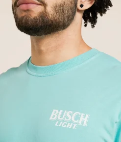 Tops|Graphic T-Shirts | JEDCo Busch Light Dog Cooler T-Shirt Chalky Mint