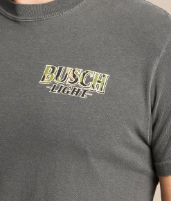 Graphic T-Shirts | JEDCo Busch Light Dogs In Blind T-Shirt Pepper