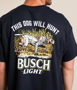 JEDCo Busch Light Dog Will Hunt T-Shirt Black Sale