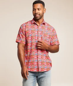 Tropical Bros. Busch Light Fishing Lures Stretch Shirt Coral Discount