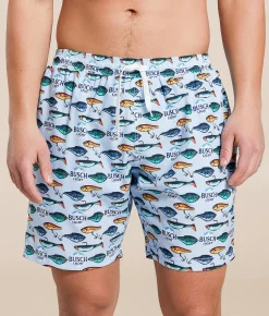 Tropical Bros Busch Light® Fishing Swim Trunks Blue Outlet