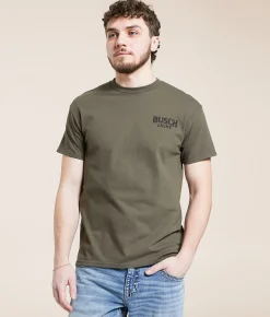 Graphic T-Shirts | JEDCo Busch Light Fowl Fall T-Shirt Olive