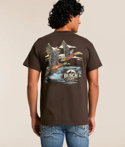 JEDCo Busch Light Fowl Fall T-Shirt Dark Chocolate Online