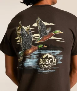 JEDCo Busch Light Fowl Fall T-Shirt Dark Chocolate Online