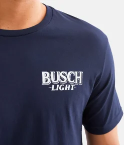 Graphic T-Shirts | JEDCo Busch Light Fullest T-Shirt Navy