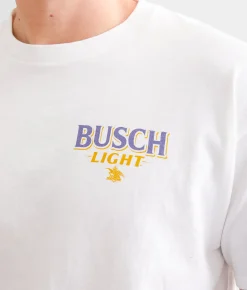 Junkfood Busch Light Horse T-Shirt White New