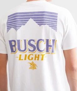 Junkfood Busch Light Horse T-Shirt White New